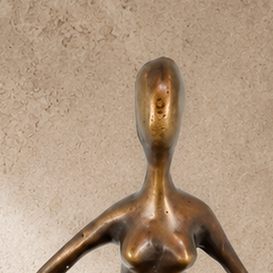 Sculpture bronze femme aux formes généreuses style moderniste, vue 2