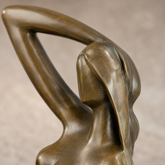 Sculpture bronze nu féminin allongé style Art Déco, vue 2
