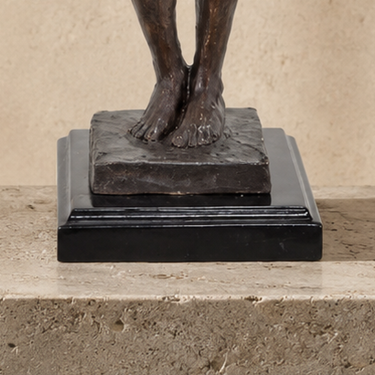 Sculpture en bronze patiné, nu masculin d'après Rodin, vue 7