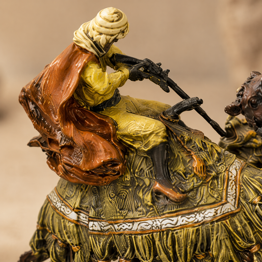 Sculptures bronze polychrome, chameliers arabes, vue 6