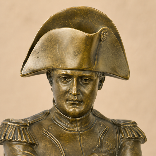 Statuette Napoléon bras croisés en bronze patiné sur marbre, vue 2