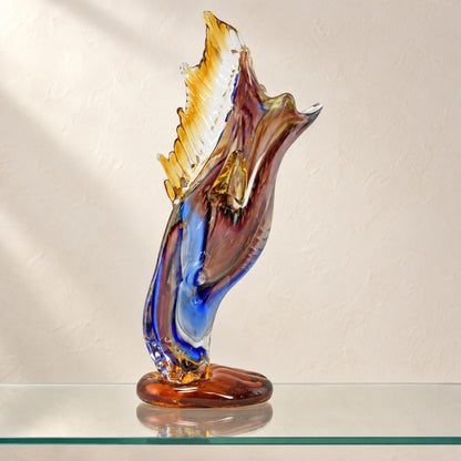 Vase tête de cheval en verre soufflé style Murano, vue d'ensemble