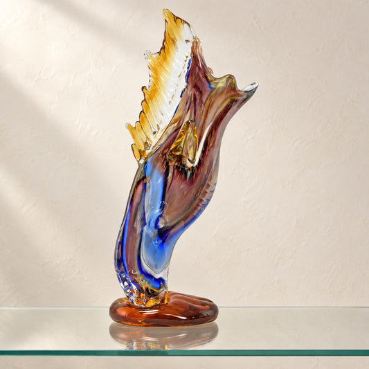Vase tête de cheval en verre soufflé style Murano, vue d'ensemble