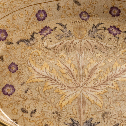 Jardinière en porcelaine craquelée et bronze doré aux putti, détail décor intérieur