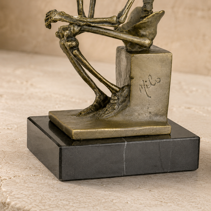 Bronze Le Penseur squelette d'après Rodin d'après Milo, vue 7