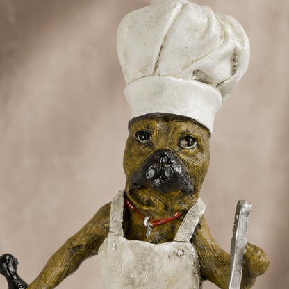 Bronze polychrome carlin cuisinier à la poêle style Vienne, vue 3