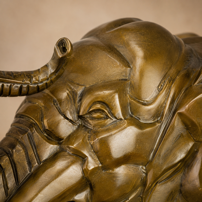 Buste d'éléphant en bronze Art Déco d'après F. Bazin, vue 4