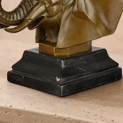 Buste d'éléphant en bronze Art Déco d'après F. Bazin, vue 7