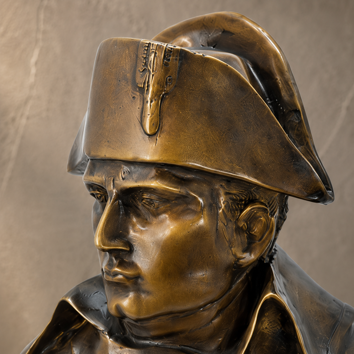 Buste de Napoléon à l'Aigle impérial en bronze patiné, vue 3