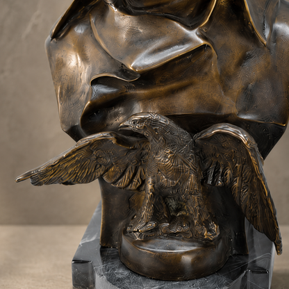 Buste de Napoléon à l'Aigle impérial en bronze patiné, vue 6