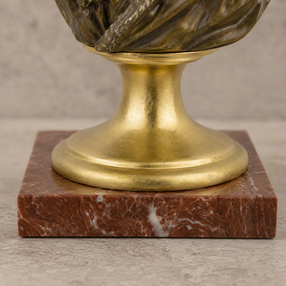 Buste en bronze patiné Rembrandt sur socle en marbre, vue 7