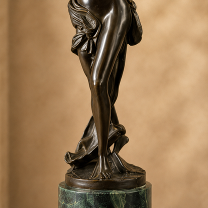 Candélabre figuratif à treize lumières en bronze et marbre, vue 4
