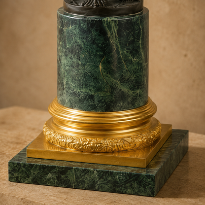 Candélabre figuratif à treize lumières en bronze et marbre, vue 6