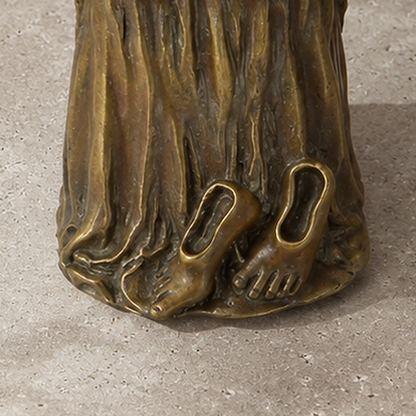 Cloche de table en bronze à décor de femme drapée dénudée, vue 7