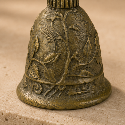 Clochette de table en bronze à poignée tête de lévrier, vue 6