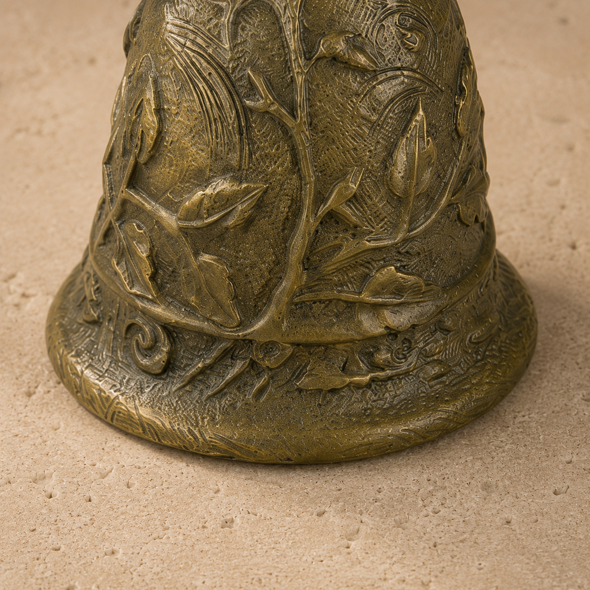 Clochette de table en bronze à poignée tête de lévrier, vue 7