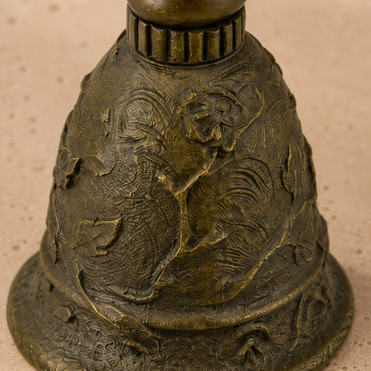 Clochette de table en bronze à tête de chien de chasse, vue 5