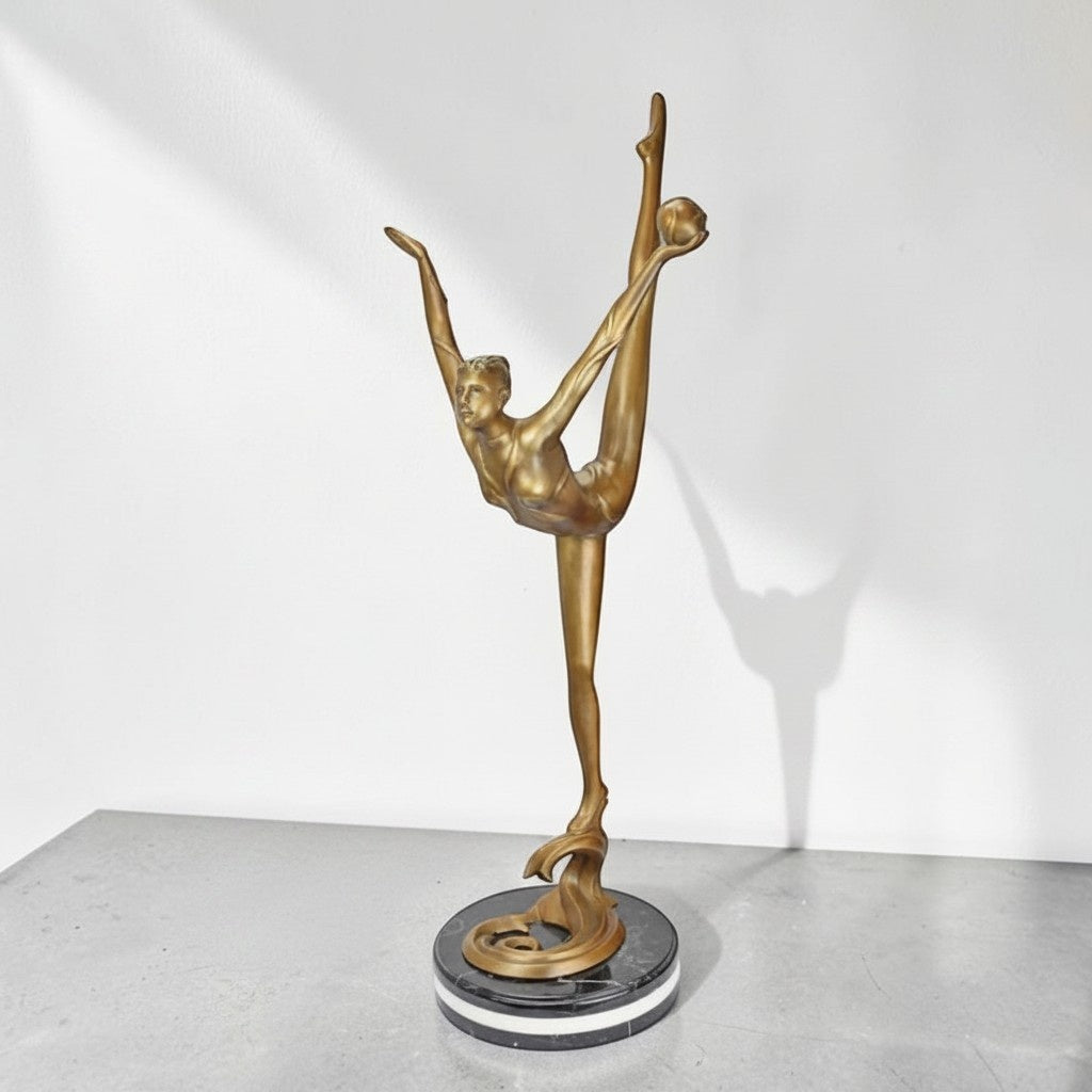 Sculpture bronze danseuse au ballon style Art Déco