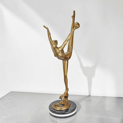 Sculpture bronze danseuse au ballon style Art Déco