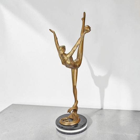 Sculpture bronze danseuse au ballon style Art Déco