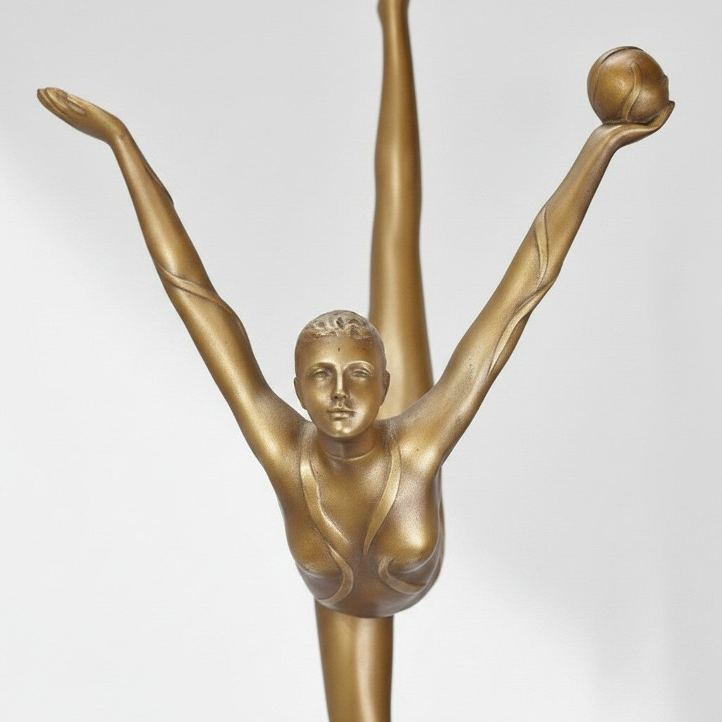 Sculpture bronze danseuse au ballon style Art Déco, vue 2