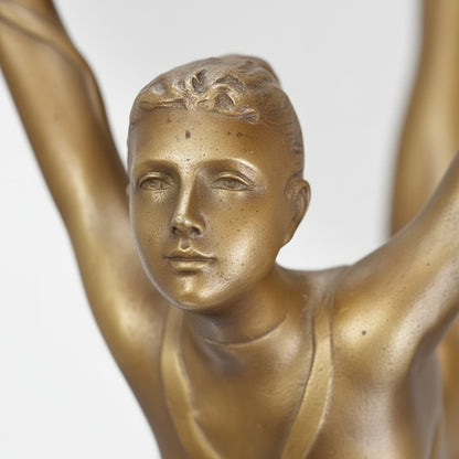 Sculpture bronze danseuse au ballon style Art Déco, vue 3