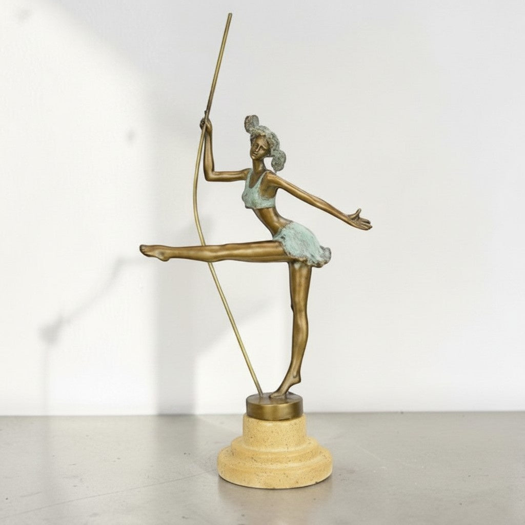 Sculpture bronze danseuse au cerceau style Art Déco