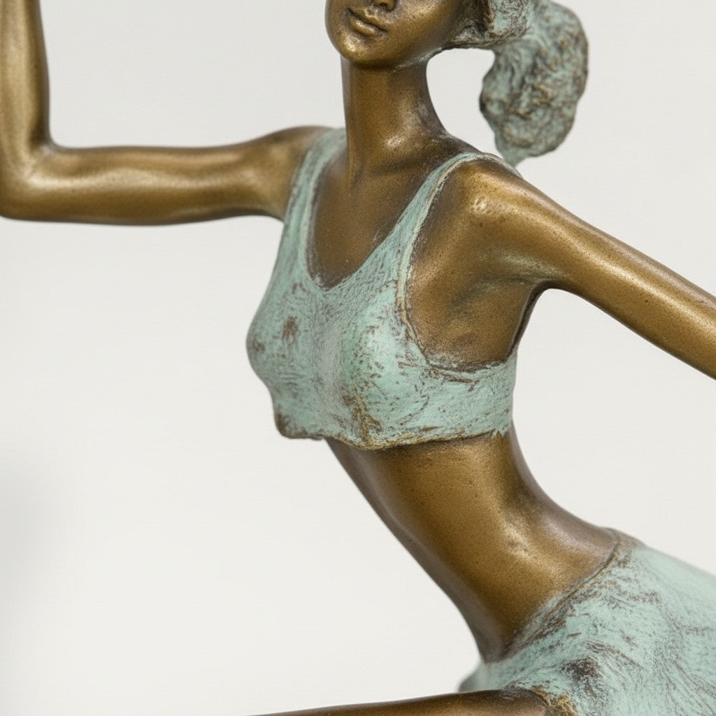 Sculpture bronze danseuse au cerceau style Art Déco, vue 4