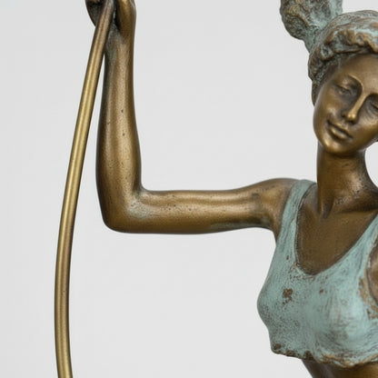 Sculpture bronze danseuse au cerceau style Art Déco, vue 5