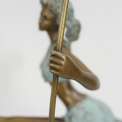 Sculpture bronze danseuse au cerceau style Art Déco, vue 6