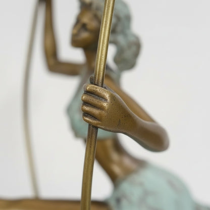Sculpture bronze danseuse au cerceau style Art Déco, vue 7
