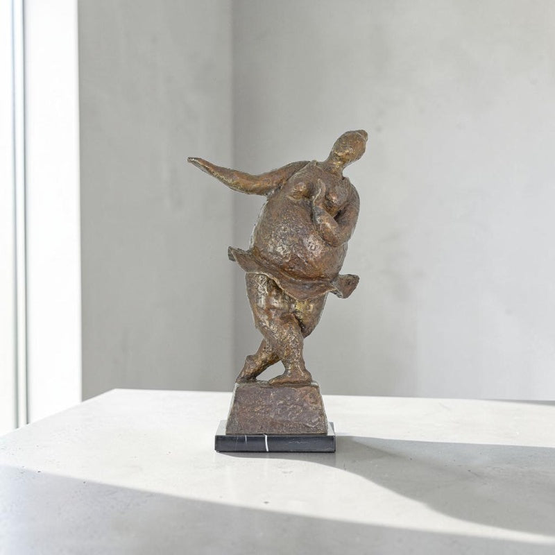 Sculpture bronze danseuse aux formes généreuses style Botero