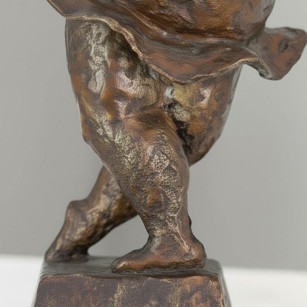 Sculpture bronze danseuse aux formes généreuses style Botero, vue 4