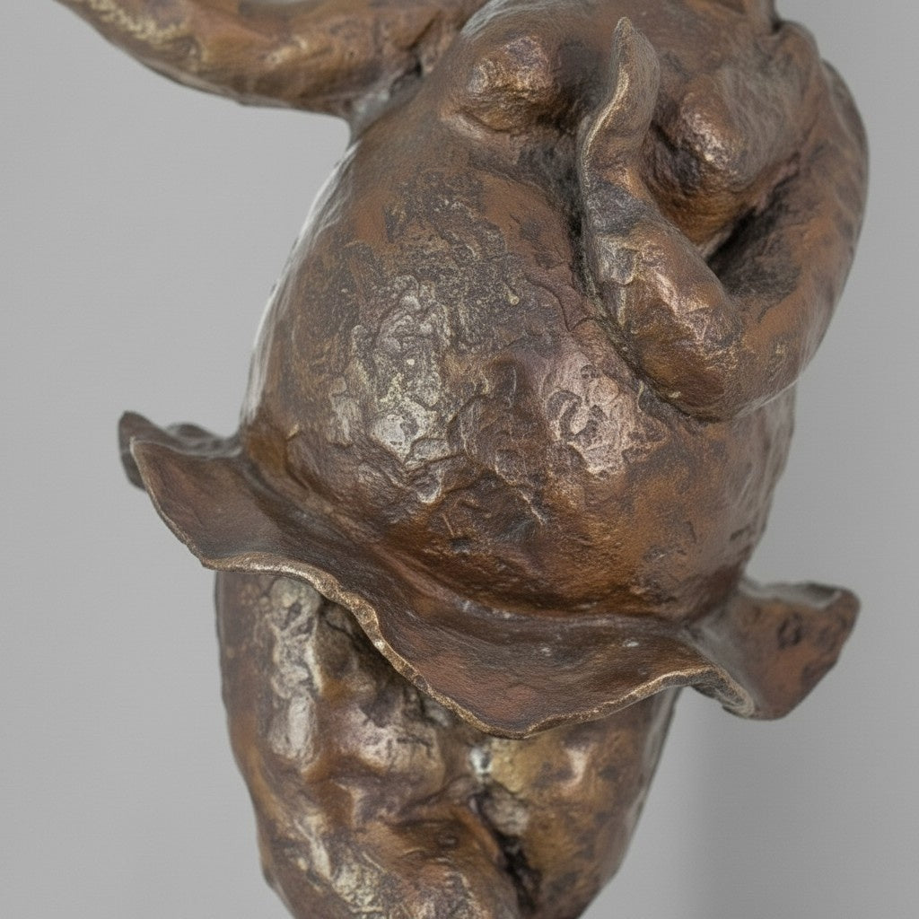 Sculpture bronze danseuse aux formes généreuses style Botero, vue 6