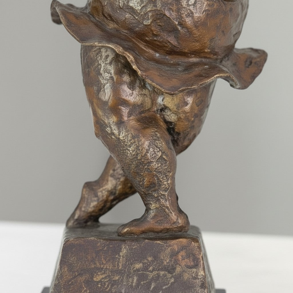Sculpture bronze danseuse aux formes généreuses style Botero, vue 7