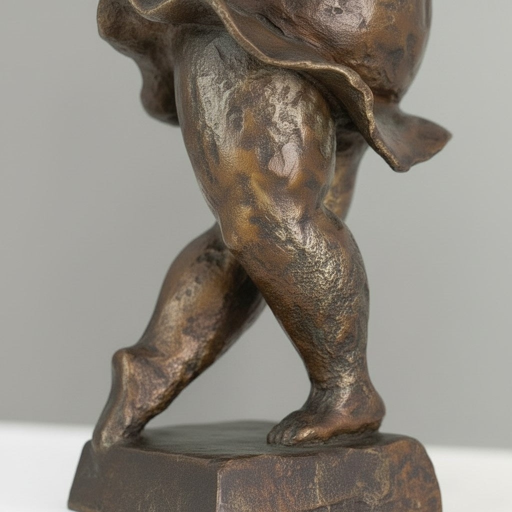 Sculpture bronze danseuse aux formes généreuses style Botero, vue 11
