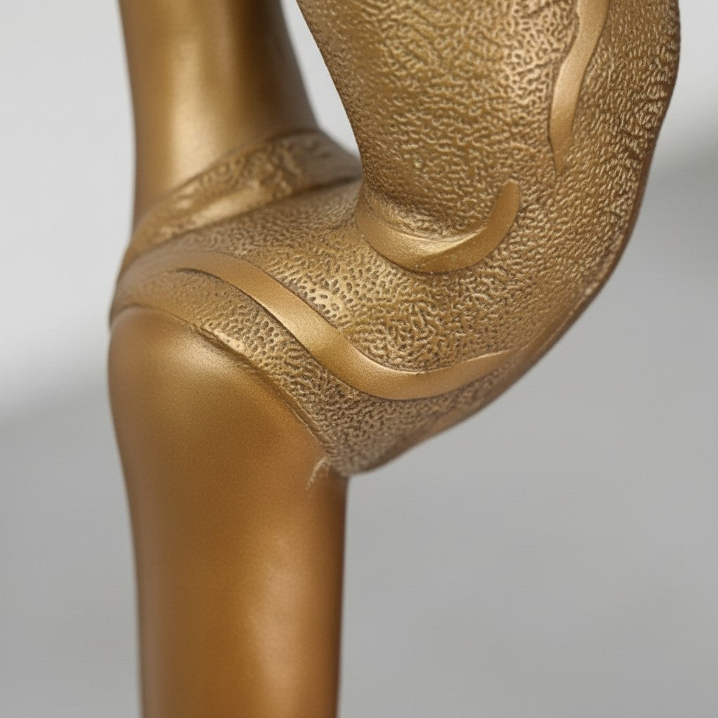 Sculpture bronze Art Déco danseuse gymnaste au cerceau, vue 10