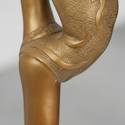 Sculpture bronze Art Déco danseuse gymnaste au cerceau, vue 10
