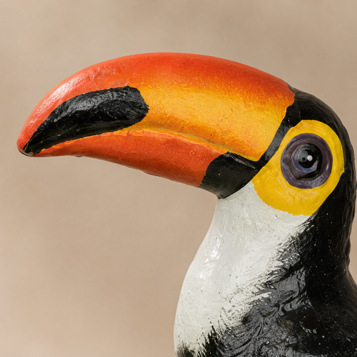 Paire de serre-livres toucans en fonte peinte polychrome, vue 4