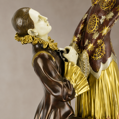 Sculpture Art Déco Couple de Danseurs en Bronze Polychrome, vue 3