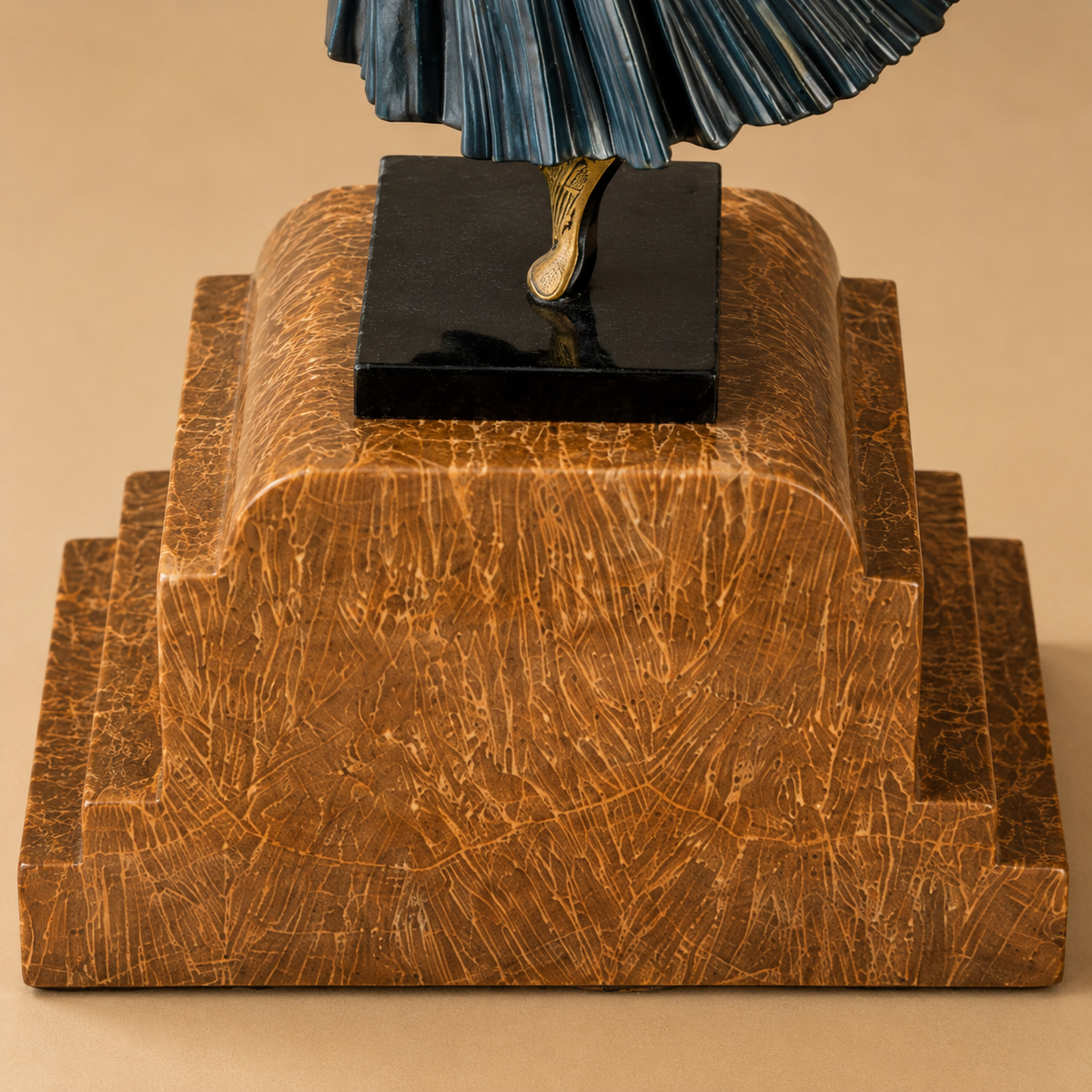 Sculpture Art Déco danseuse orientale en bronze polychrome, vue 6