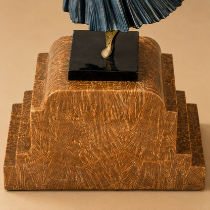 Sculpture Art Déco danseuse orientale en bronze polychrome, vue 6