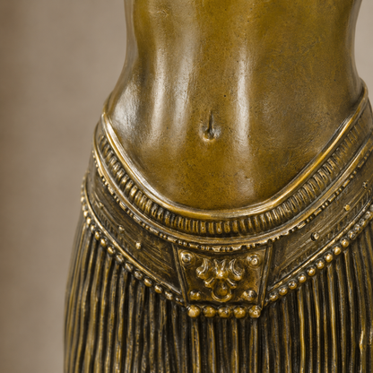 Sculpture bronze Art Déco danseuse orientale sur marbre, vue 5