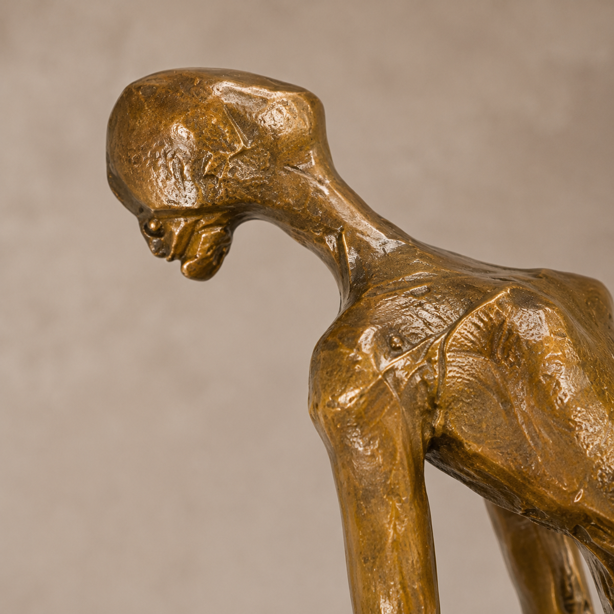 Sculpture bronze danseuse à la robe virevoltante, vue 2