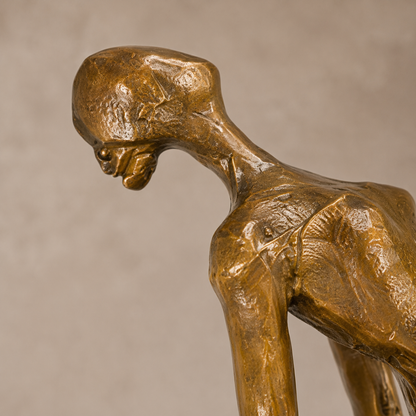 Sculpture bronze danseuse à la robe virevoltante, vue 2