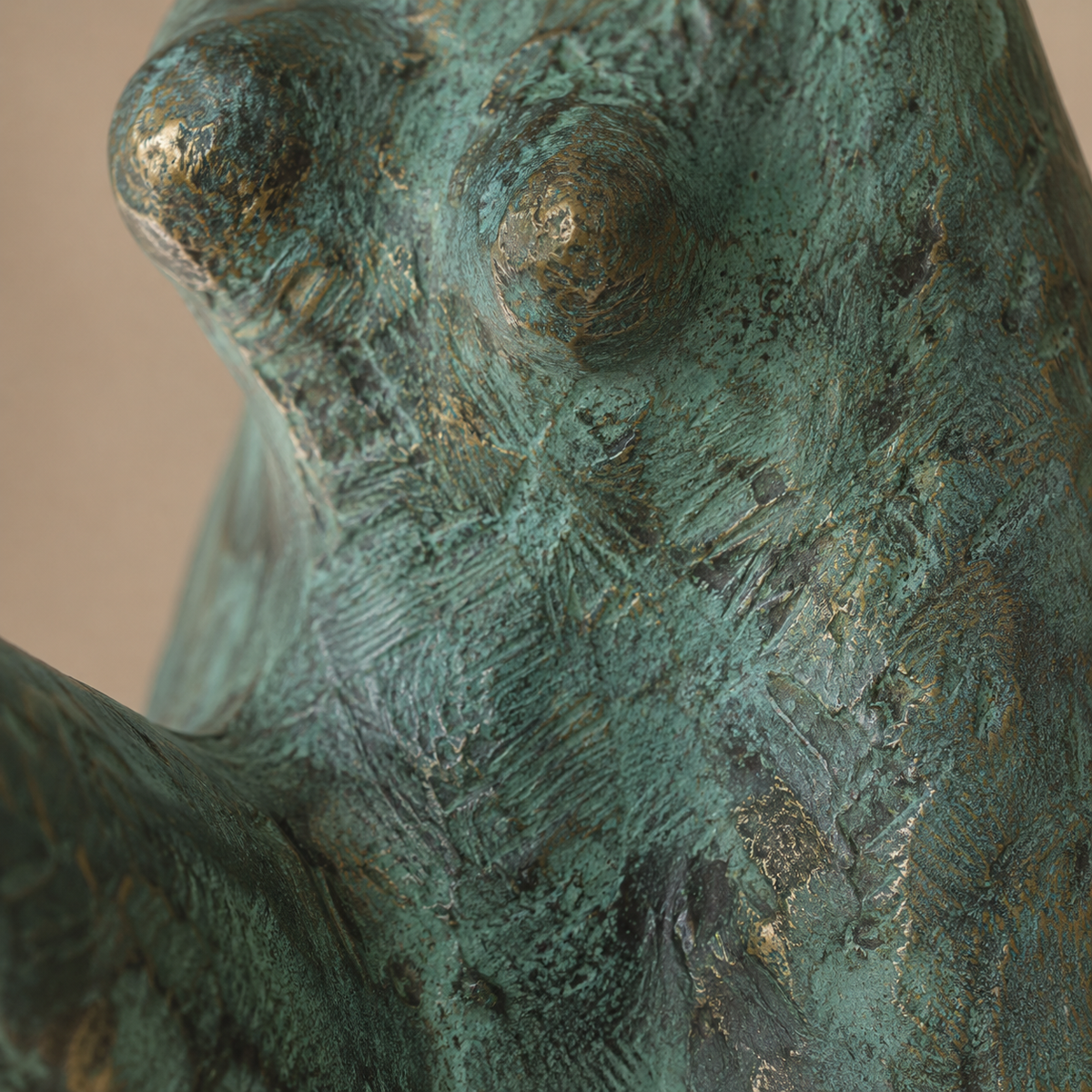 Sculpture bronze danseuse en équilibre, patine vert-de-gris, vue 5