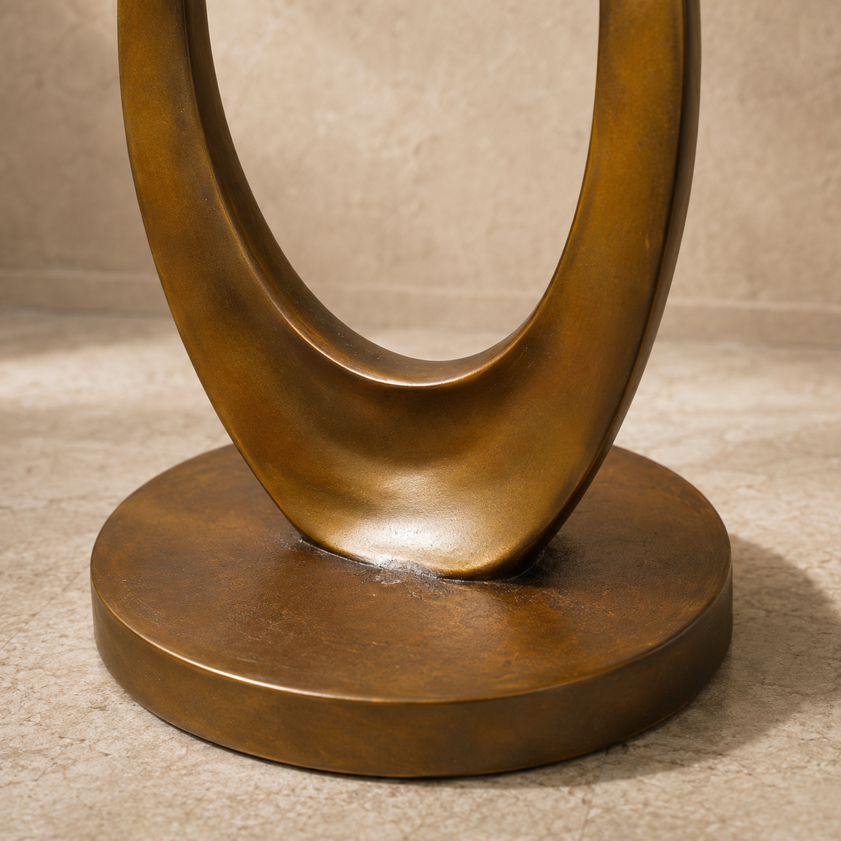 Sculpture bronze deux grues stylisées, forme abstraite, vue 7