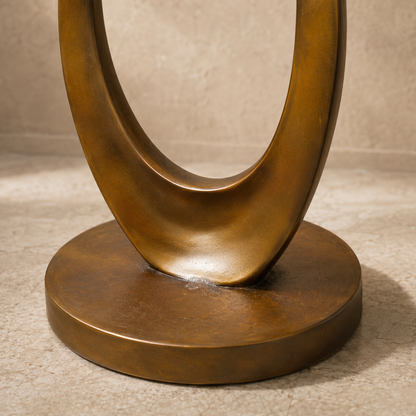 Sculpture bronze deux grues stylisées, forme abstraite, vue 7