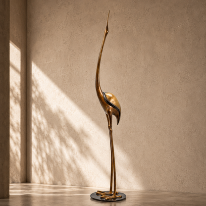 Sculpture bronze famille de hiboux sur tronc patiné