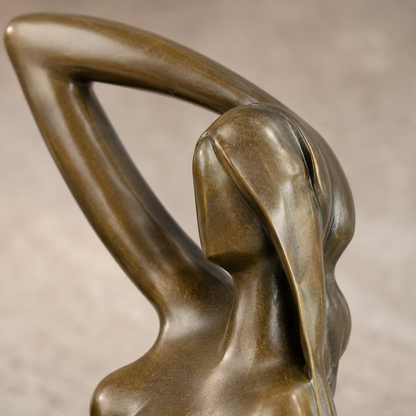 Sculpture bronze nu féminin allongé style Art Déco, vue 2